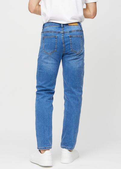 Denim regular jeans set bagfra, så man kan se hele produktet.